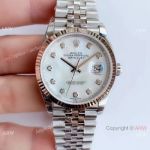 EW Factory 3235 Rolex Datejust Replica Watch Stainless Steel White MOP Dial